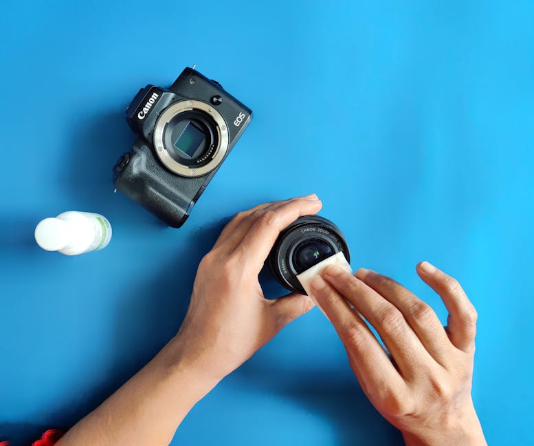 Close-up of a camera sensor during Camera Sensor Cleaning Deep Dive, showing safe cleaning steps and tools.