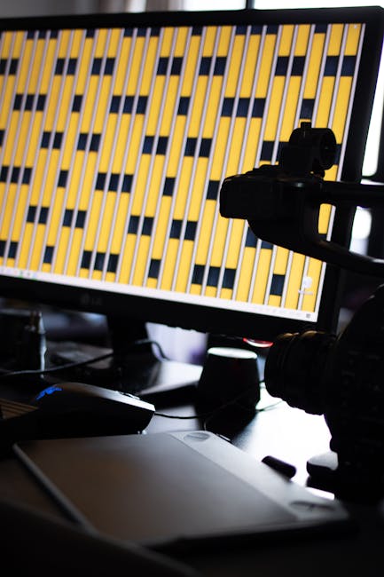 Colorimeter placed on a monitor screen during display calibration