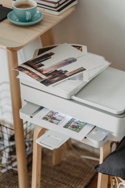 Home photo printer printing images on glossy photo paper