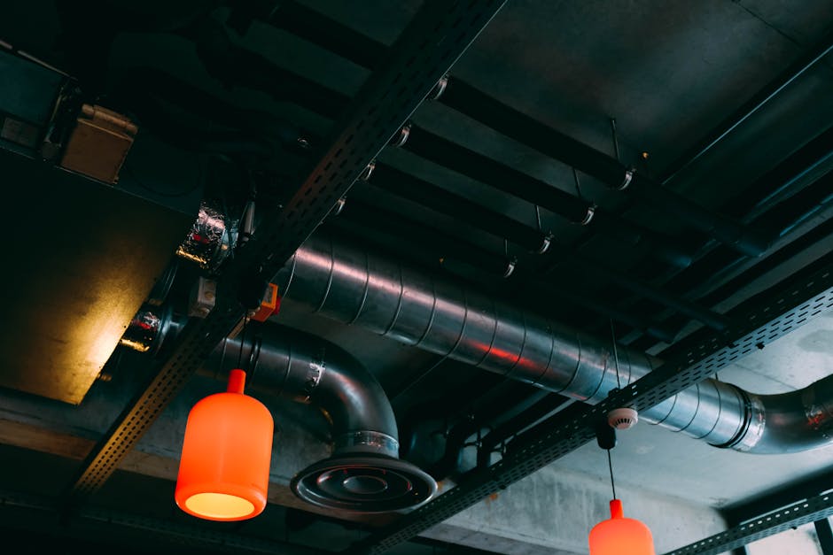Ceiling vent and gentle airflow setup in a photography studio
